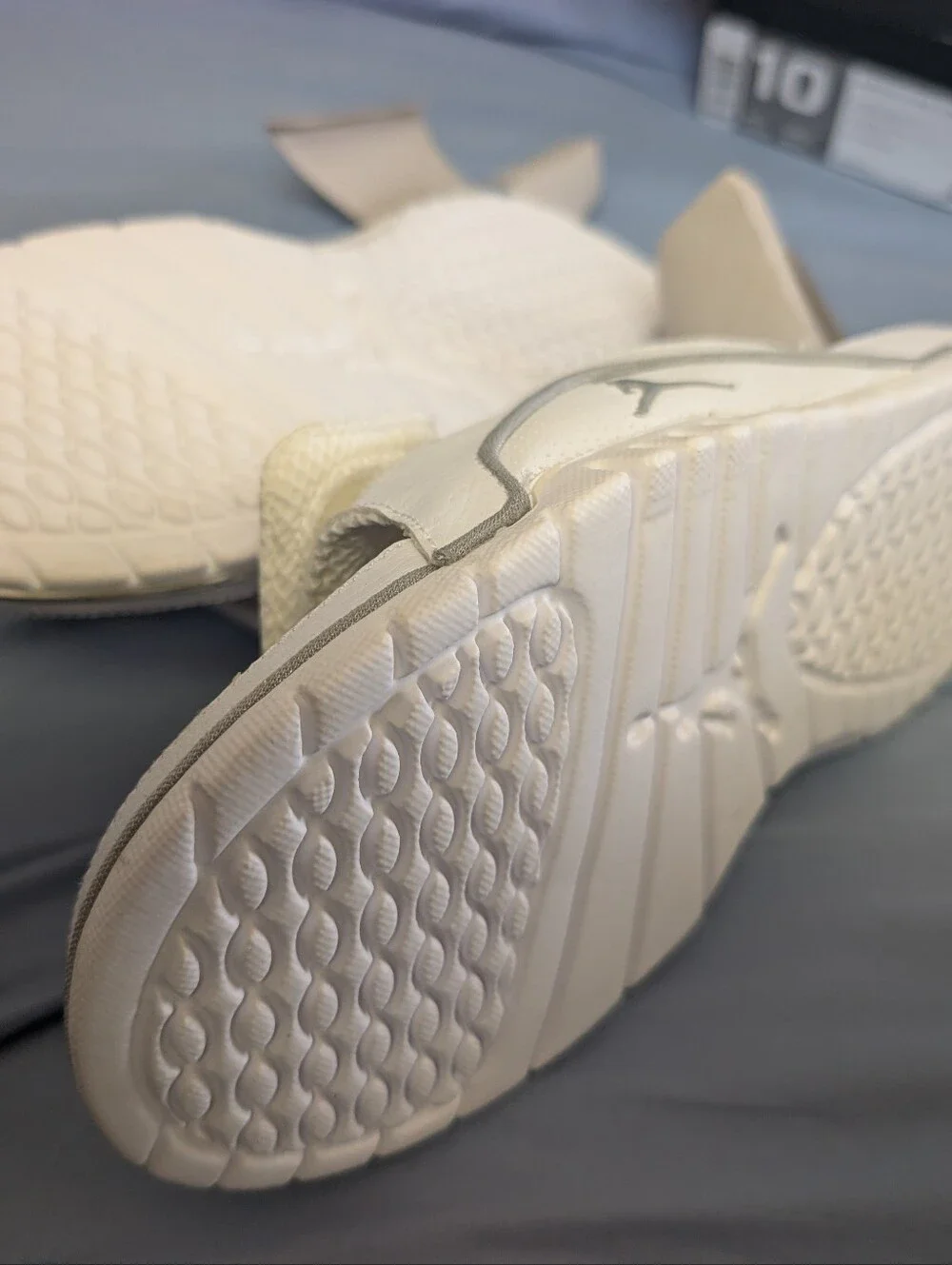 Jordan White and Metallic Hydro Slide Sandals